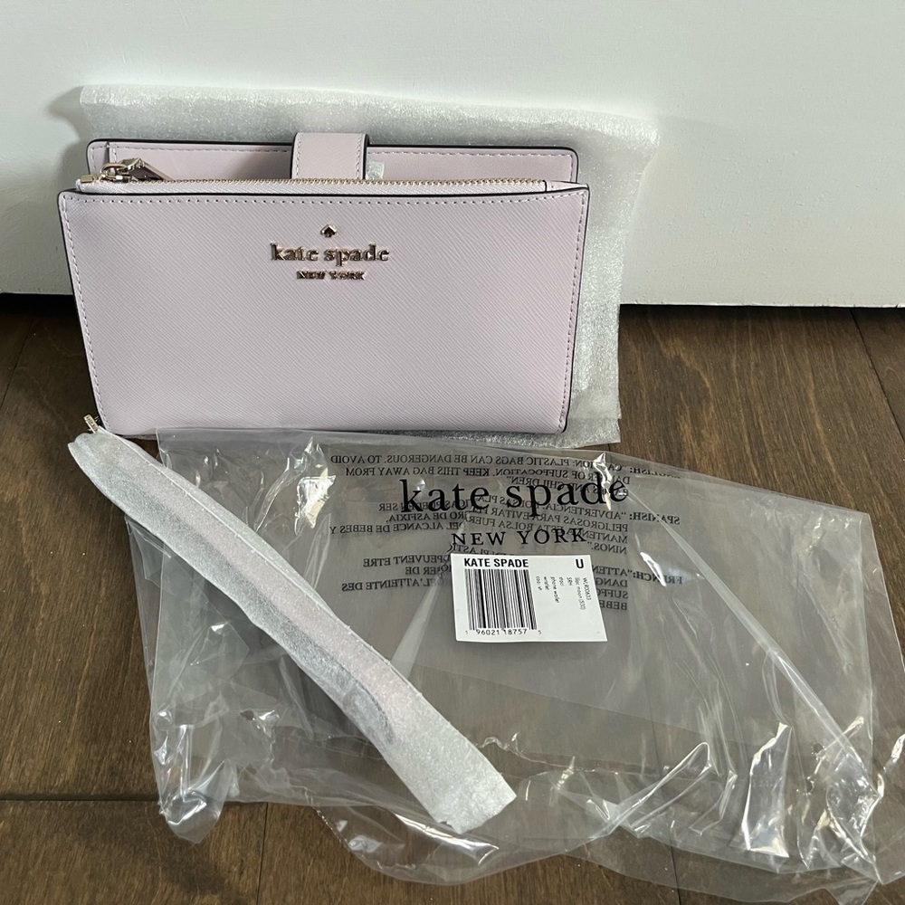 NEW Kate Spade Staci Phone Wallet Wristlet Lilac Moon